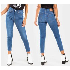 LEVI'S Wedgie Skinny Jeans High Rise Button Fly Stretch Denim Jeans High Waist